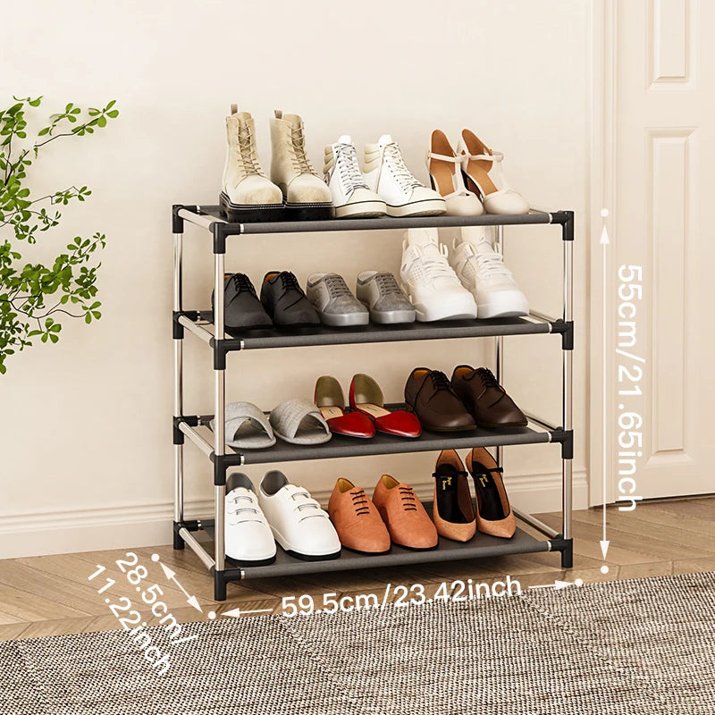 Metal Footwear Organizer Stand  - Space-saving Living Room Shelf