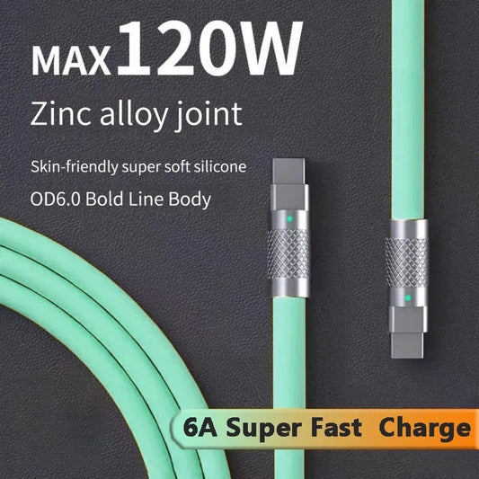 120W Super Fast Charge PD Type C Cable