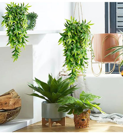 2.6FT Artificial Bamboo Leaf Hanging Plant