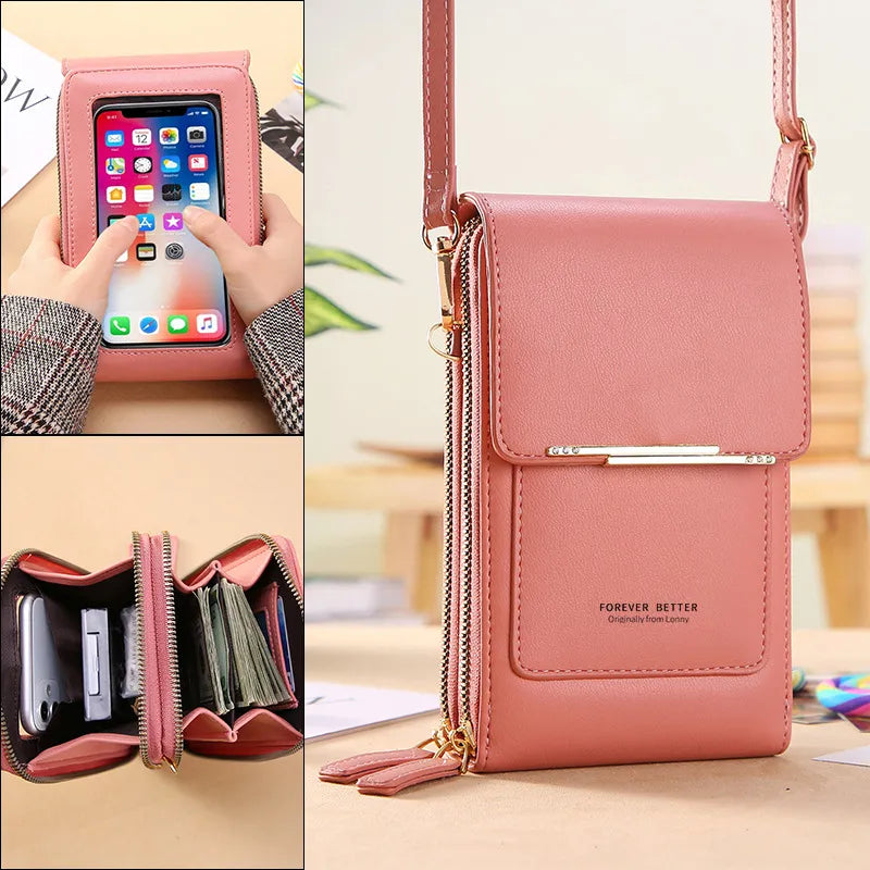 Soft Leather Crossbody Handbag- Fashionable Convenience