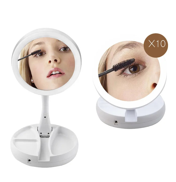 Dual Purpose Double Sided LED Lighted Vanity Mirror