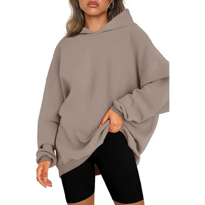 Oversized Kapuzensweatshirt Fleecepullover Damen