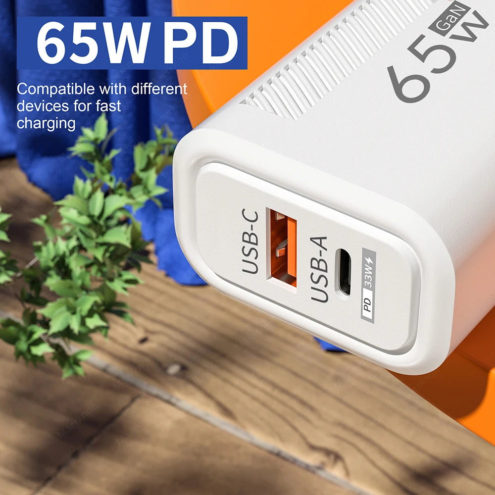 Adaptateur secteur ultra rapide 65 W - Adaptateur de charge PD