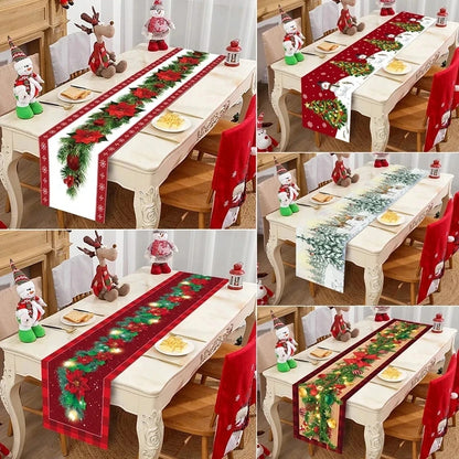 Merry Christmas Home Table Decor Runner