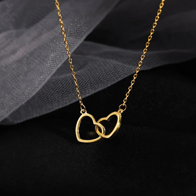Hollow Love Heart Clavicle Chain Necklace