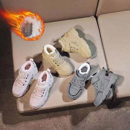 Children Plush Cotton Thick Warm Teenager Faux Fur Boots