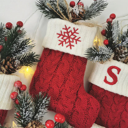 Alphabet Knitted Christmas Stockings