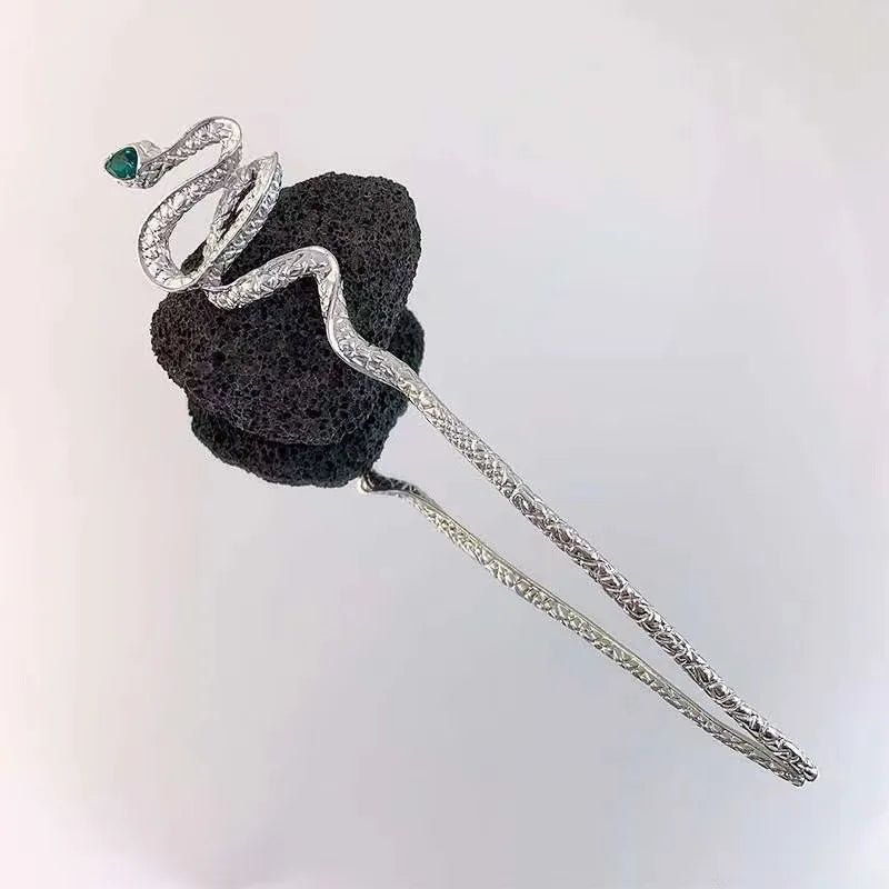 Damen Vintage Essstäbchen Schlangen Haarstäbe