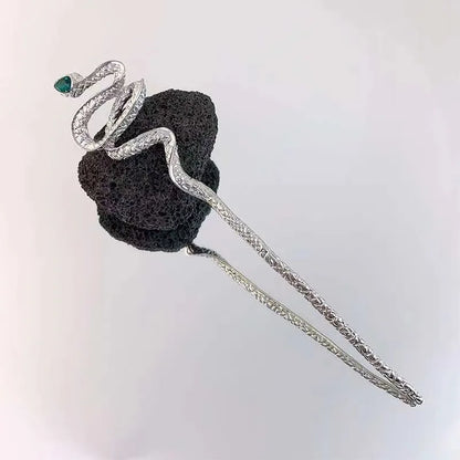 Damen Vintage Essstäbchen Schlangen Haarstäbe