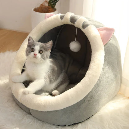 Lit-grotte pliable et lavable pour animaux de compagnie Deep Sleep