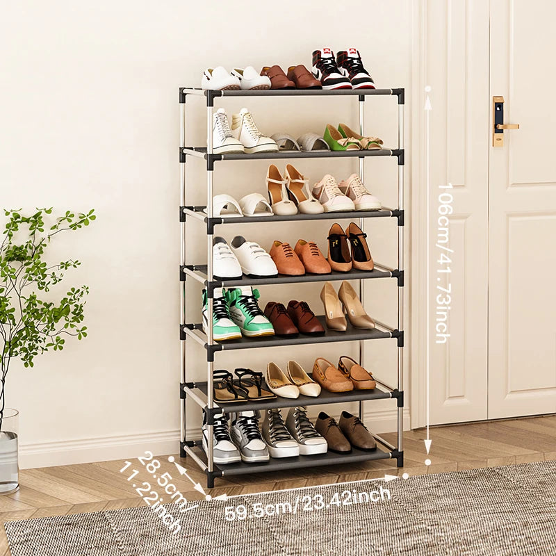 Metal Footwear Organizer Stand  - Space-saving Living Room Shelf