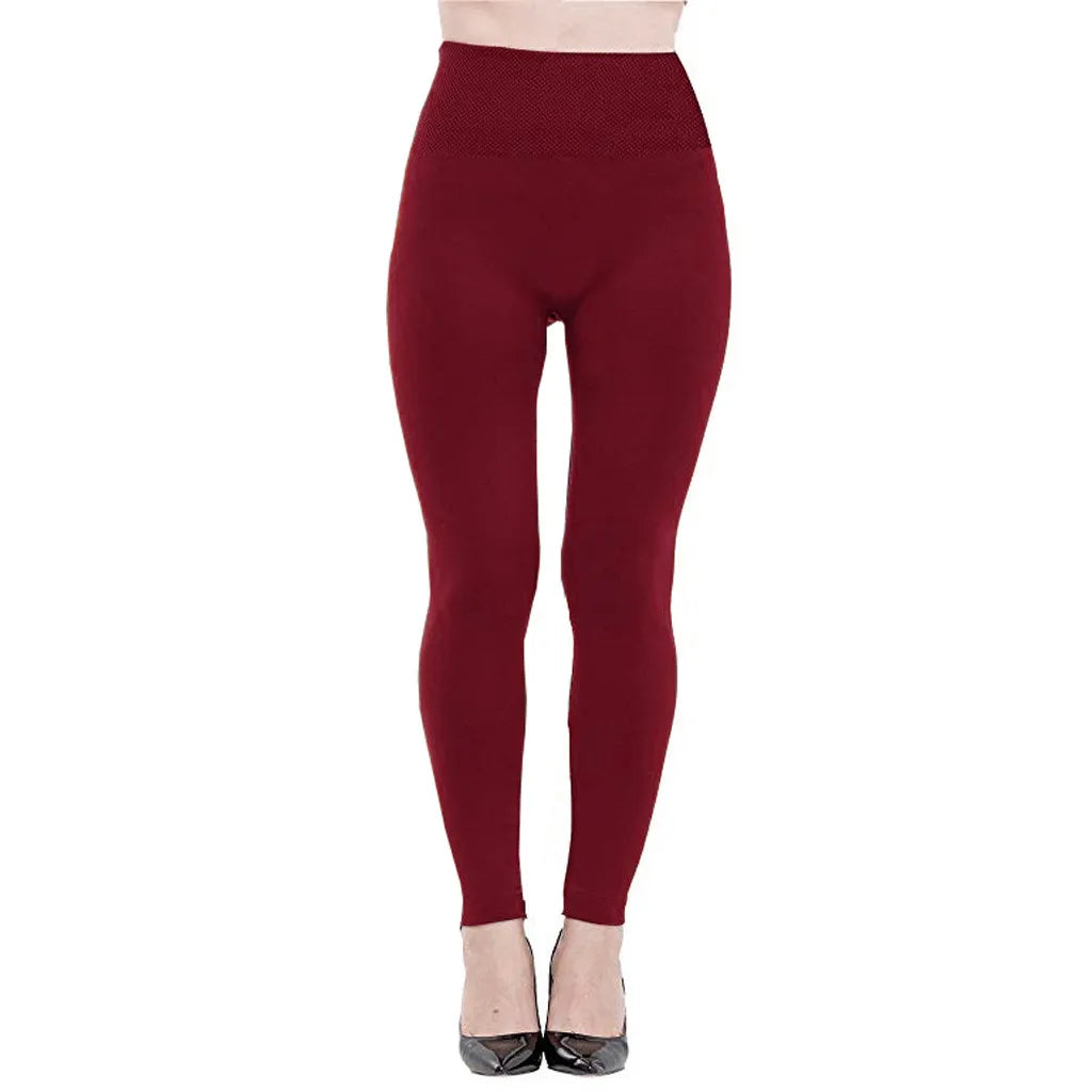 Weiche, mit Fleece gefütterte Leggings mit hoher Taille für Damen