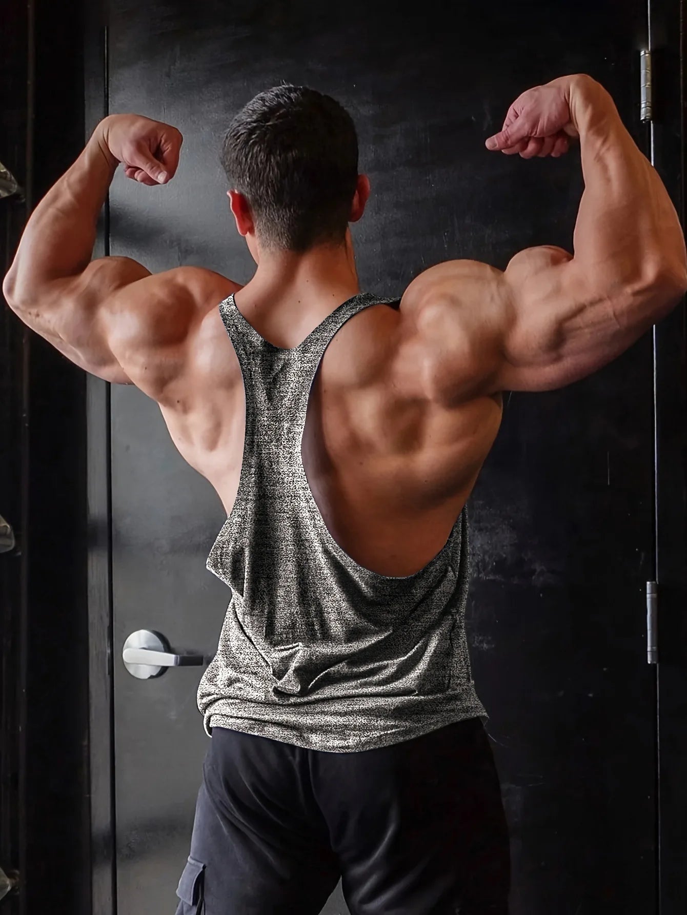 Men's Bodybuilding Sport Loose Crossbar Quick Dry Work Tank Top