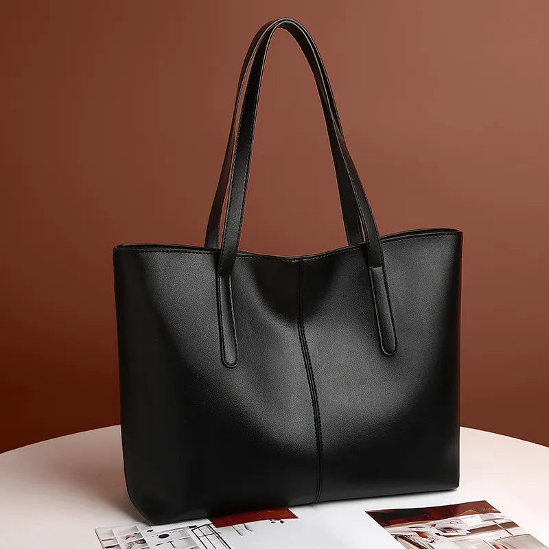 Sacs à bandoulière en cuir pour femmes - Sac à main de couleur unie pour dames