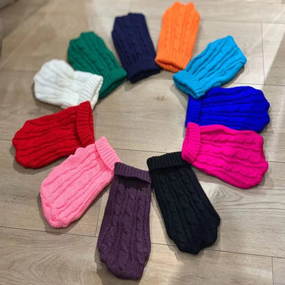 Gestrickter Winterpullover für Hunde