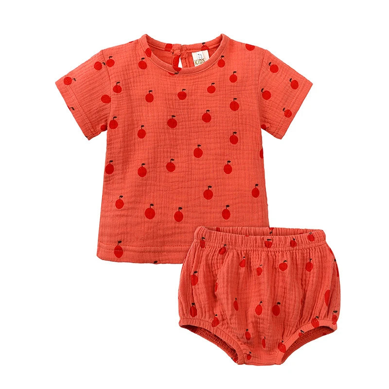 Freizeit-Set aus T-Shirt und Shorts mit Print für Kinder