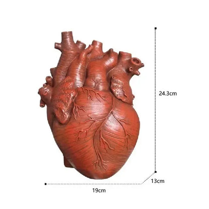 Heart Vase Human Statue Decorative Gift Container