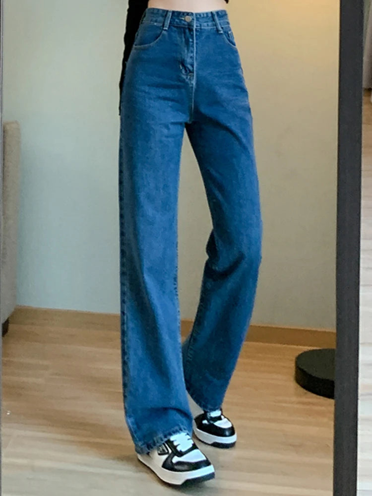 Trendy High Waist Oversized Mom Jeans for Women