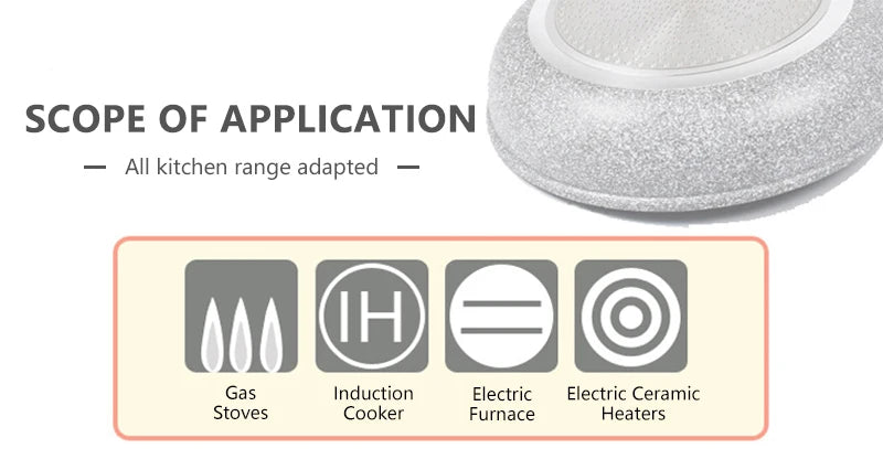 Poêle à frire antiadhésive durable pour cuisinière à induction et cuisinière à gaz
