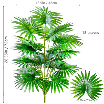 60-105cm Artificial Fan Leaf Tropical Decoration