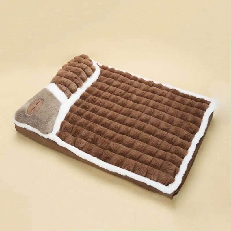 1pc Four Seasons Thick Deep Sleep Pet Bed