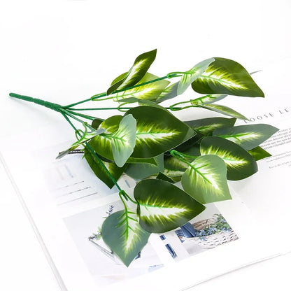 Artificial Tortoiseshell Leaf Dieffenbough Plant Decor