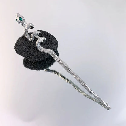 Damen Vintage Essstäbchen Schlangen Haarstäbe