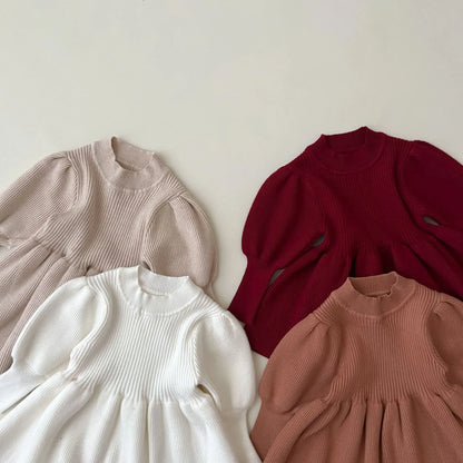 Strickpulloverkleid für Babys (Mädchen)