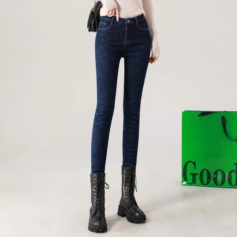 Stylish High Waist Velvet Pencil Pants for Women