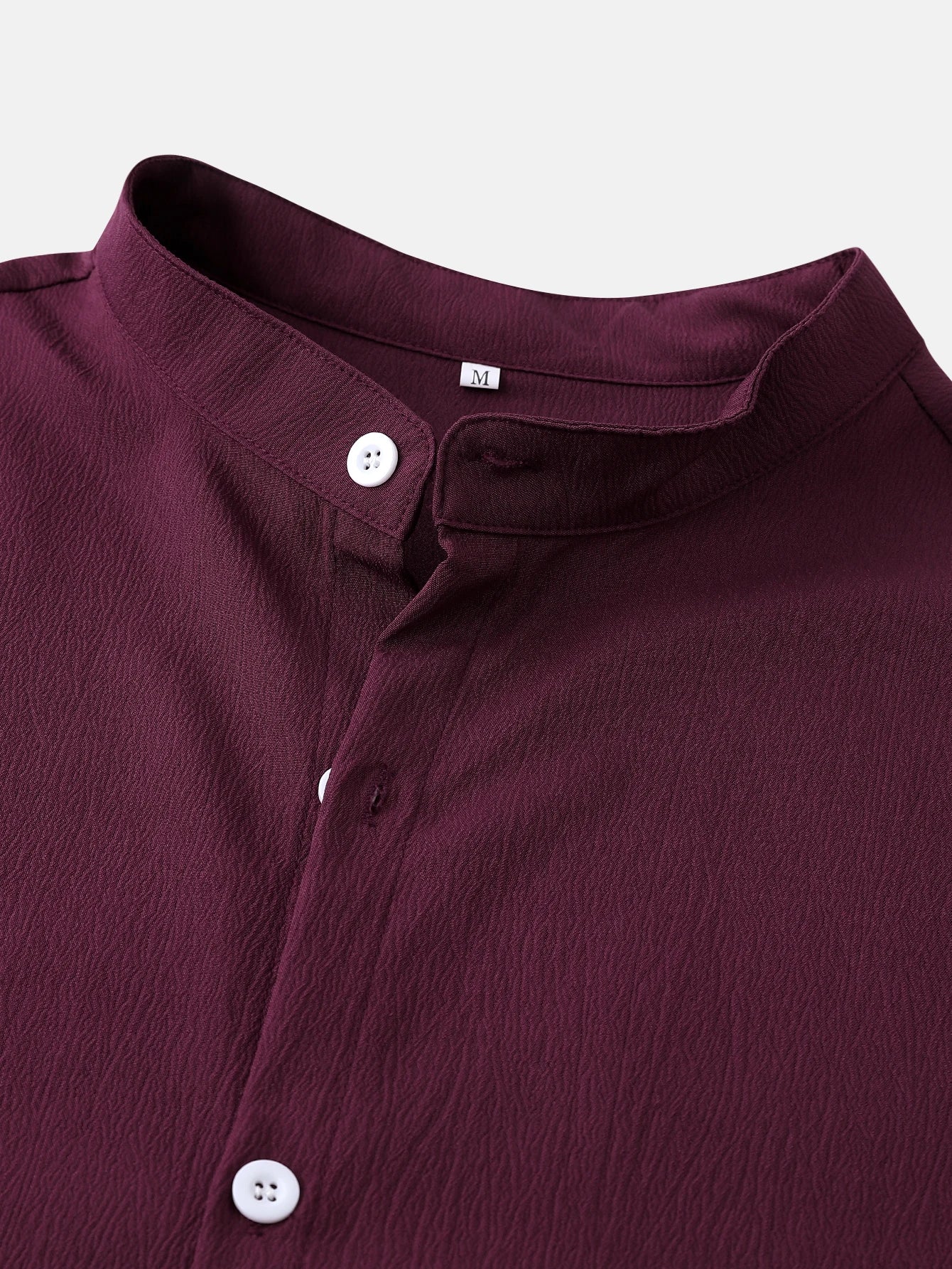 Kurzärmliges Button-Down-Henley-Hemd für Herren im Sommer