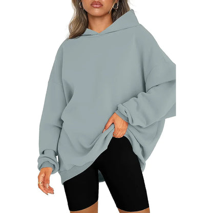 Oversized Kapuzensweatshirt Fleecepullover Damen