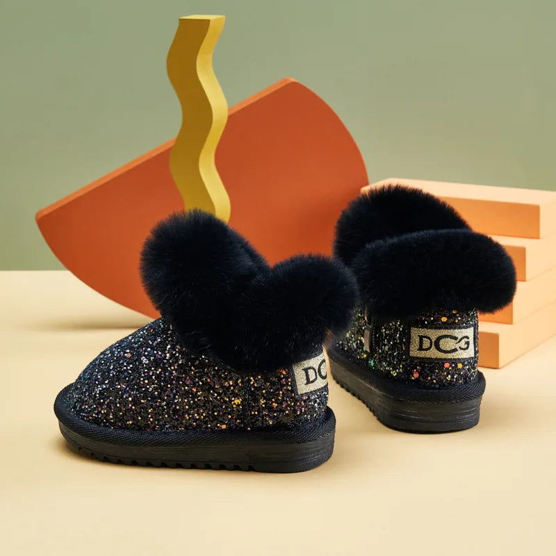 Bottes de neige en cuir pour enfants d'hiver