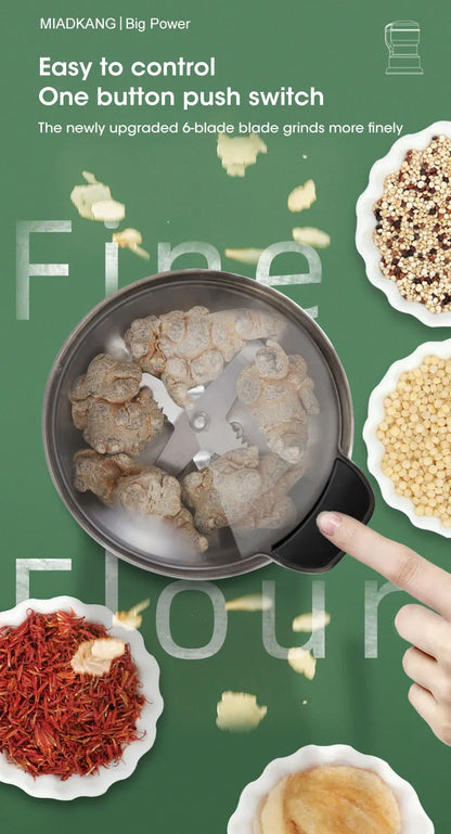 Kompakte elektrische Kaffeebohnenmühle aus Edelstahl