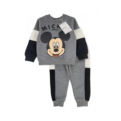 Trainingsanzug mit Kapuze aus Fleece mit Mickey-Cartoon-Motiv