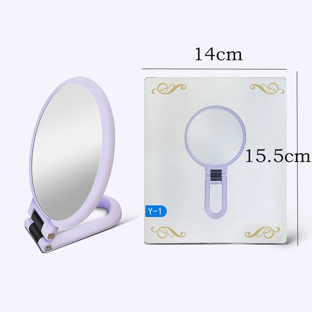 Handheld Folding Double Sided Makeup Vanity Mirror