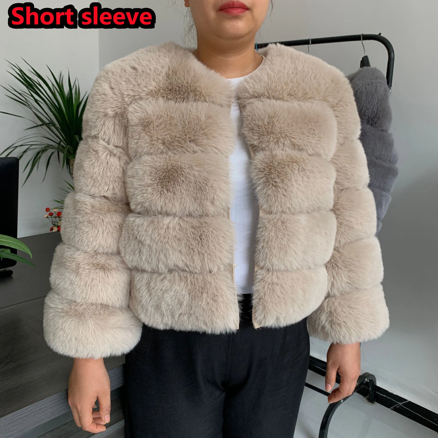 Luxurious Faux Fox Fur Fluffy Jacket