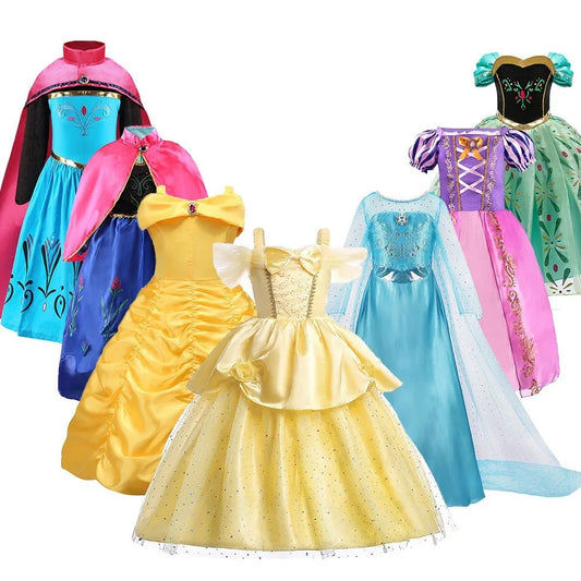 Cinderella Costume Kids Halloween Princess Party Dress