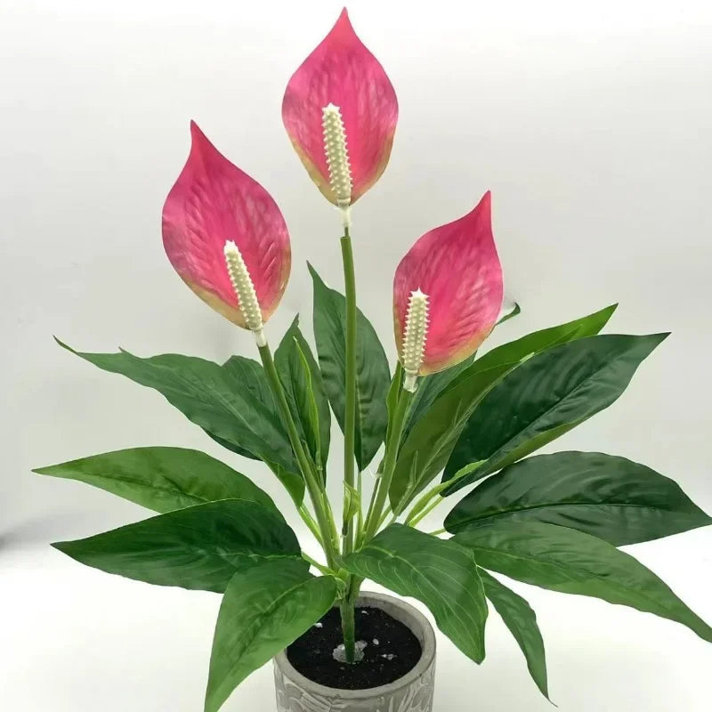 Stilvolle künstliche Anthurium-Pflanzen als Heimdekoration