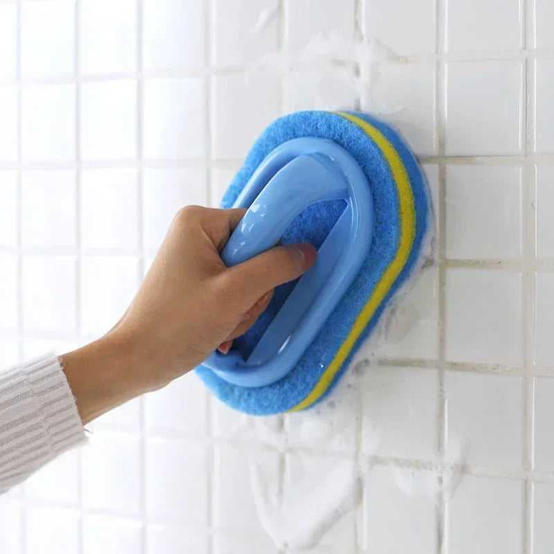 Magic Sponge Bathroom Cleaning Brush with Handle