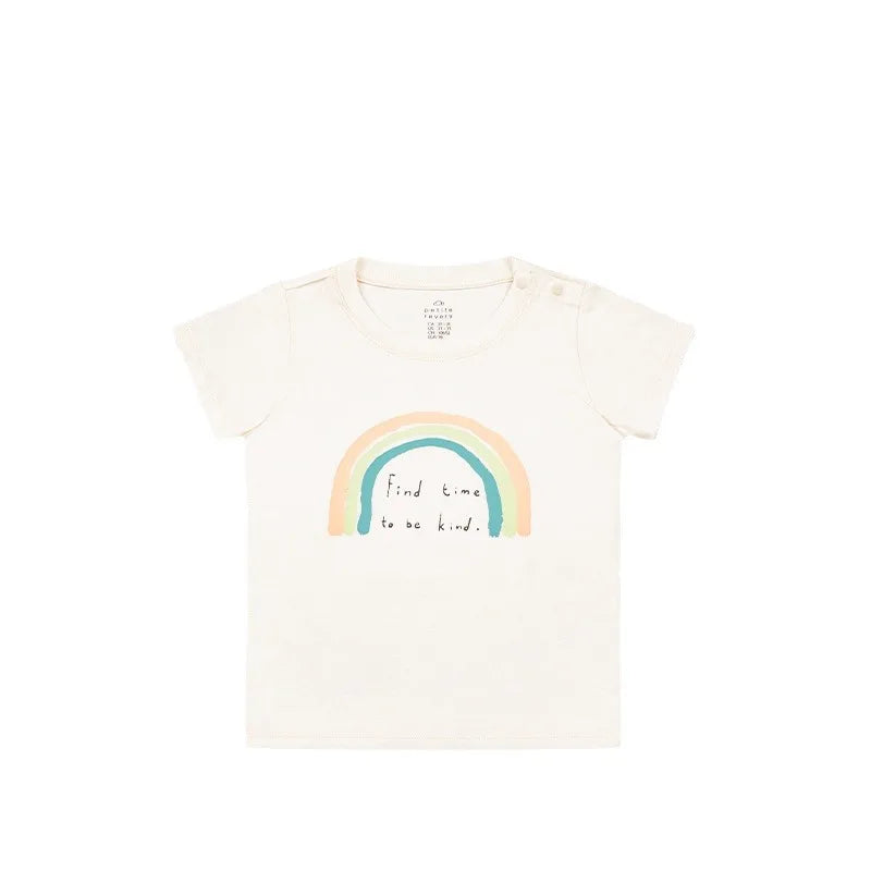 Korean Rainbow Print Kids' Summer Tee