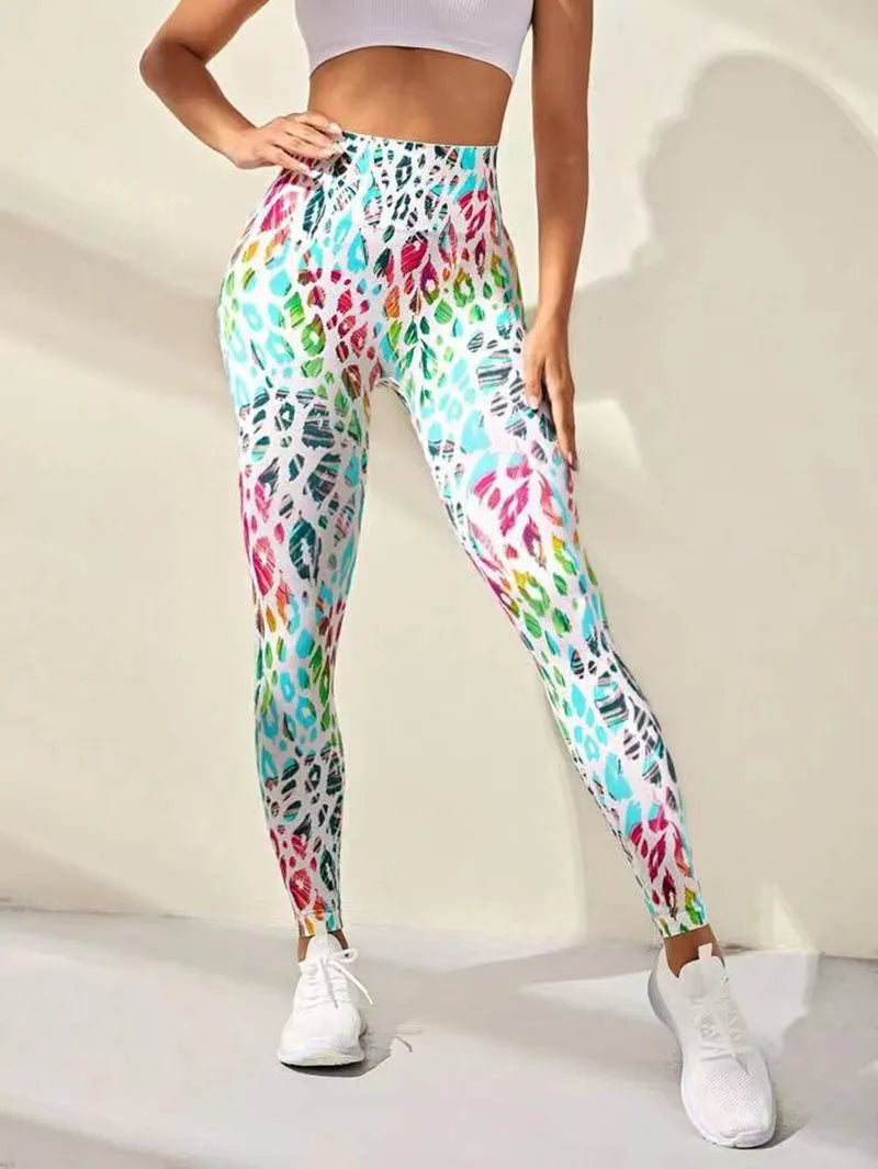 Legging de sport tie-dye imprimé 3D 