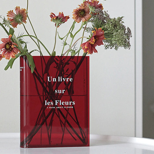 Flowers Arrangemen Home Decor Acrylic Book Vases