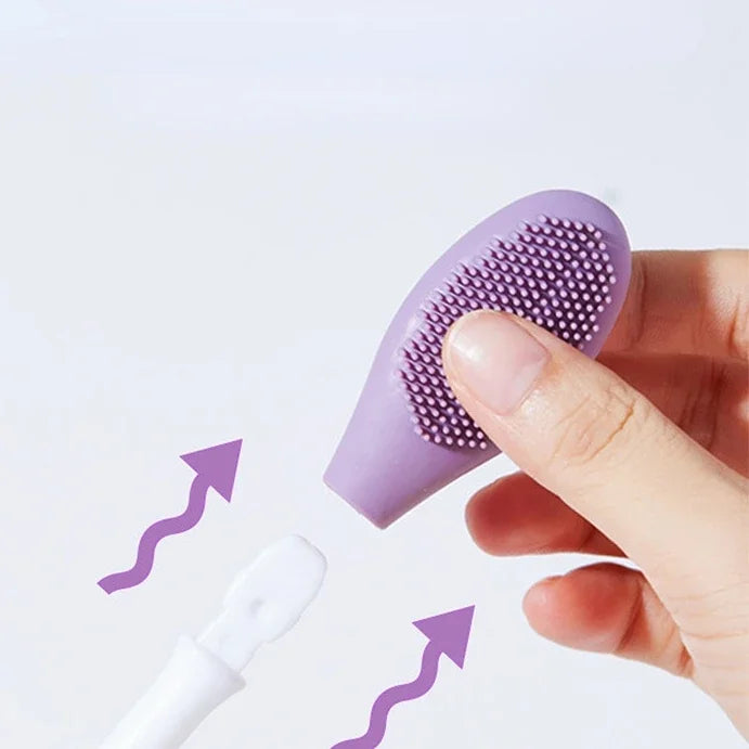 Brosse pour masque facial en silicone à double tête