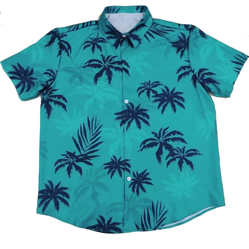 Tier Kran Männer Hawaiian Shirt 3d Pflanze Shirt für Männer