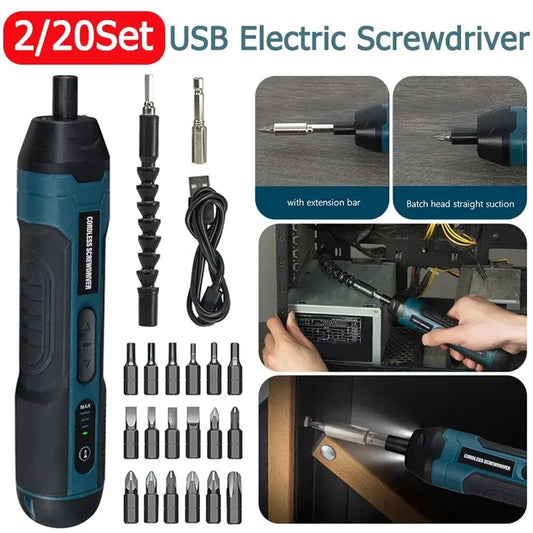 Mini Cordless Electric Screwdriver Kit