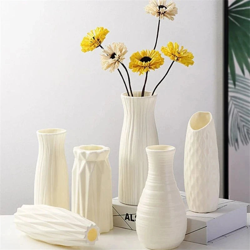 Vase à fleurs en plastique moderne Décoration de maison nordique