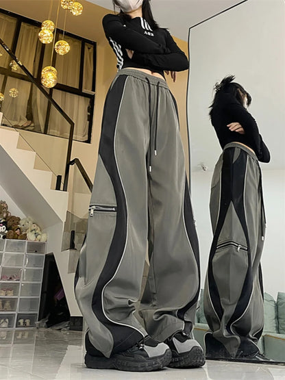 Pantalon à cordon de serrage chic Y2K pour femme