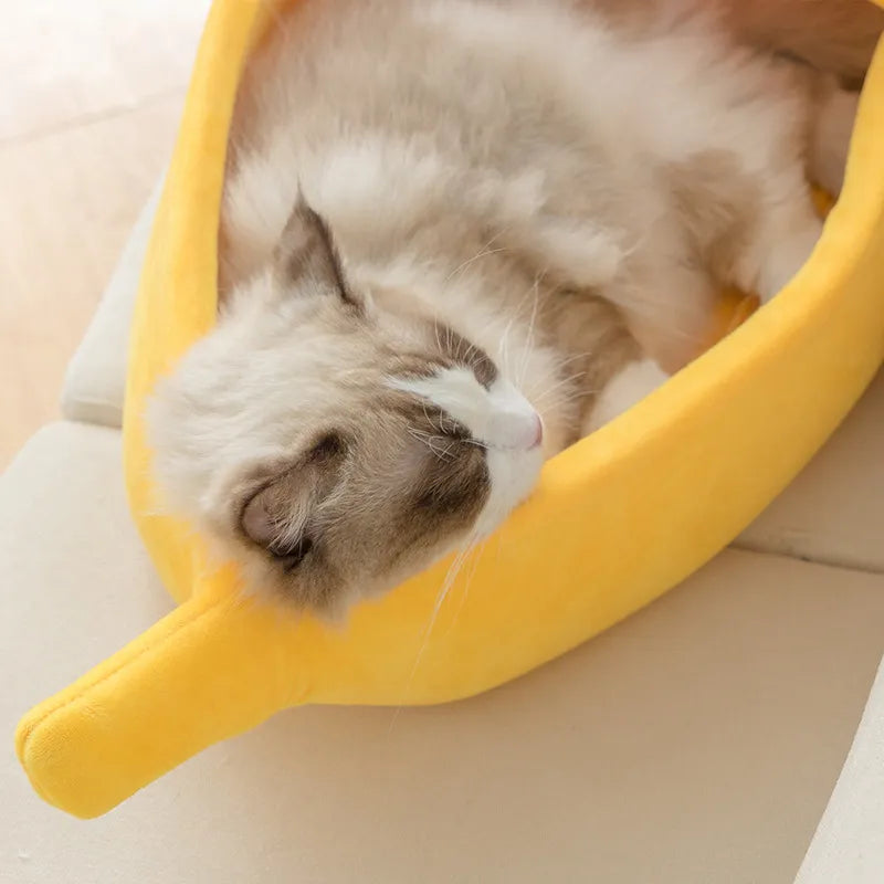 Warm Durable Cat Banana Bed House