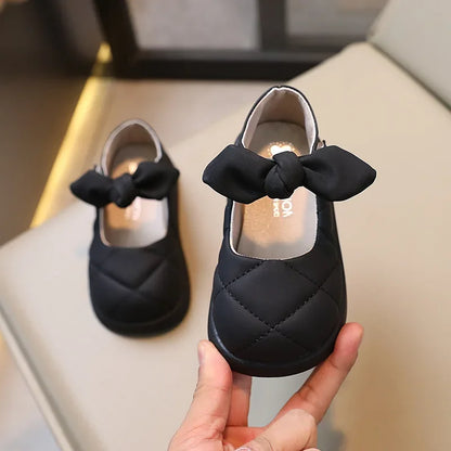 Girls Leather Bow Casual Spring Shoes