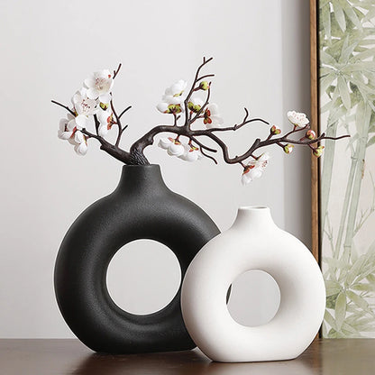 Nordic Style Ceramic Flower Vase Art